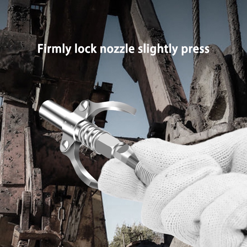 Alat Grease Coupler Heavy Duty Kunci Ganda Quick Lock Dan Release Dengan Handle Ganda