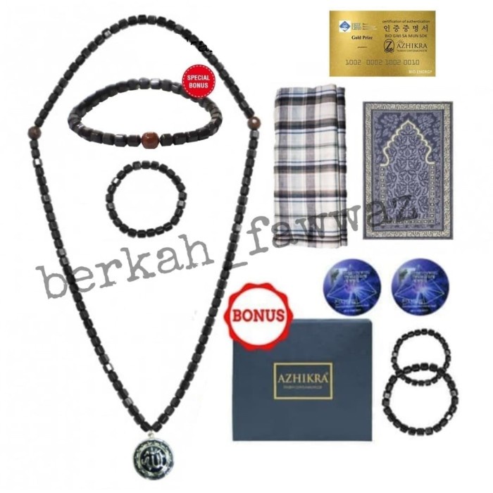 {FamilyStore} KALUNG AZHIKRA BLACK JADE - TASBIH KESEHATAN AZIKRA - AZZIKRA ORIGINAL Limited