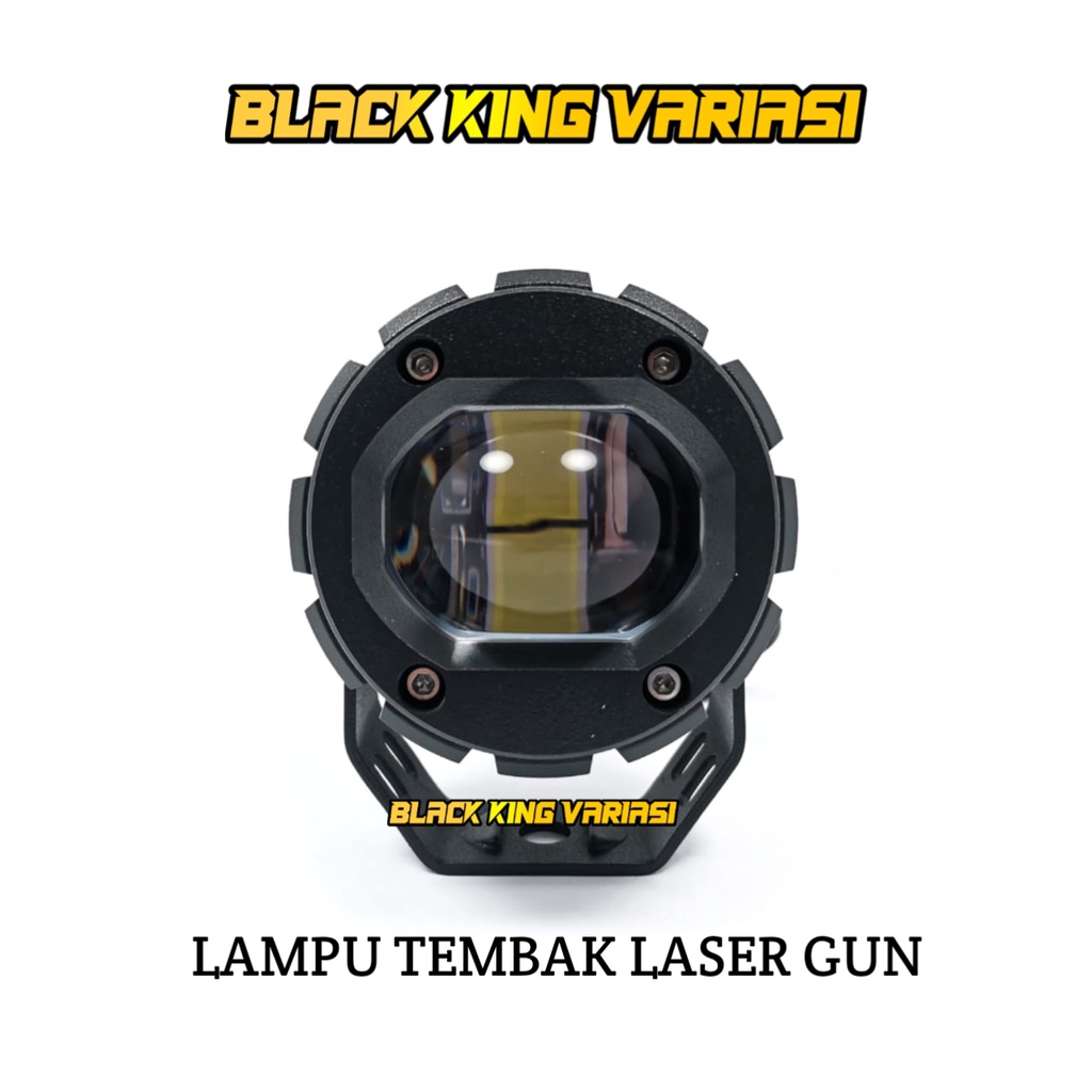 Lampu Tembak Sorot Laser Gun LED SQL 1 Mata Lampu Tembak Laser LED Foglamp 2 warna High low putih kuning waterproof