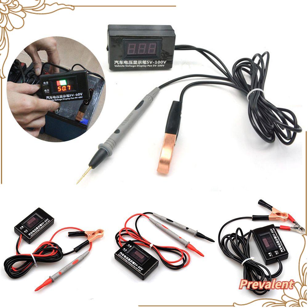 Preva Otomotif LCD Digital Circuit Tester Portable 9-60V Pengukuran Yang Tepat Pemindai Sirkuit Power Probe