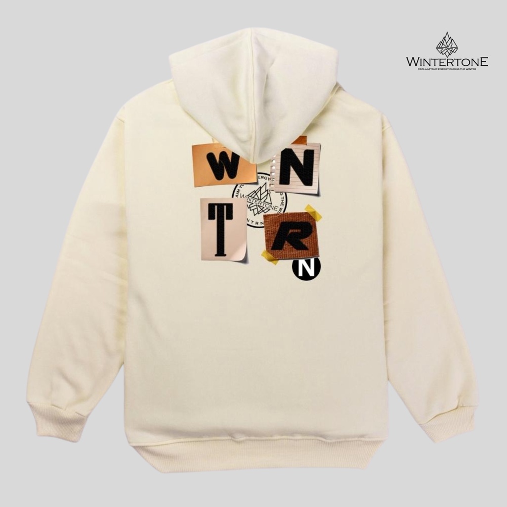 Sweater Hoodie Pria Distro Cream Original WINTERTONE Streetwear Series 2 WNTRN Aesthetic Cowok Cewek Suiter Pullover Swater Hodie Sweeater Motif Sablon Unisex Switer Laki Laki Basic Lokal Brand