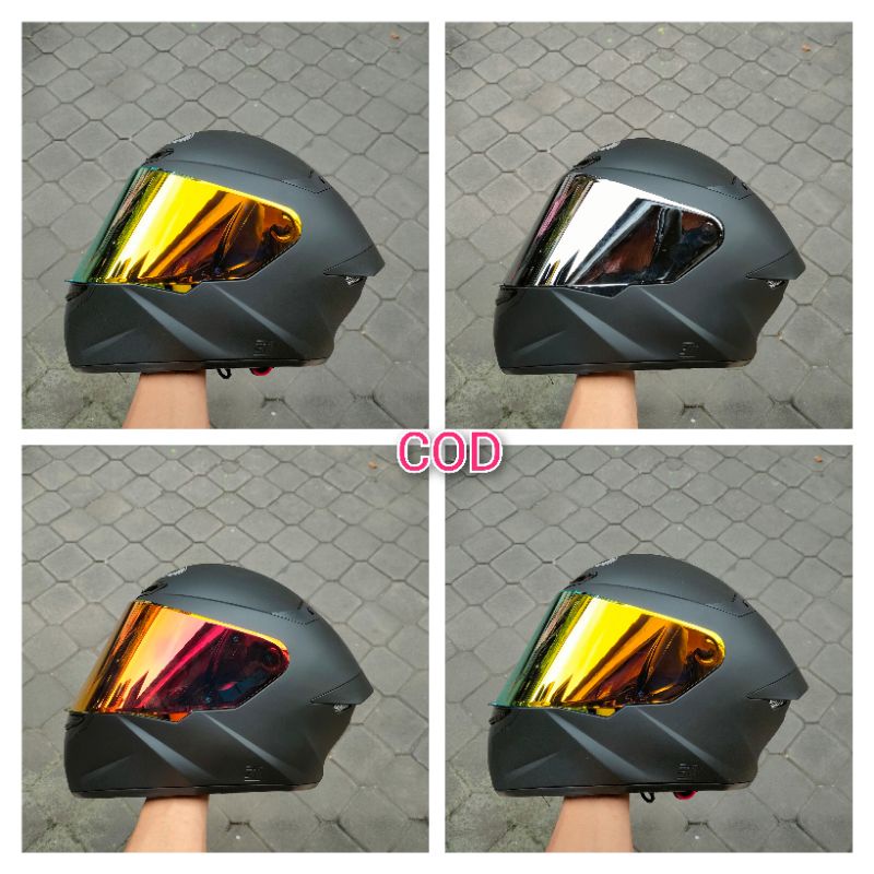 KYT TT COURSE BLACK DOFF PAKET GANTENG