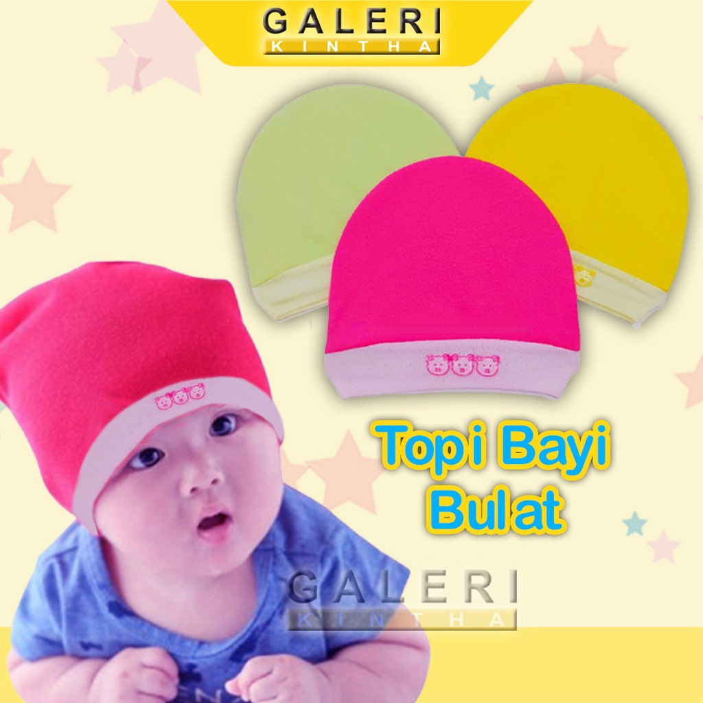 Topi Bayi Newborn Kupluk Bulat Laki lakiPerempuan Halus Lembut Murah