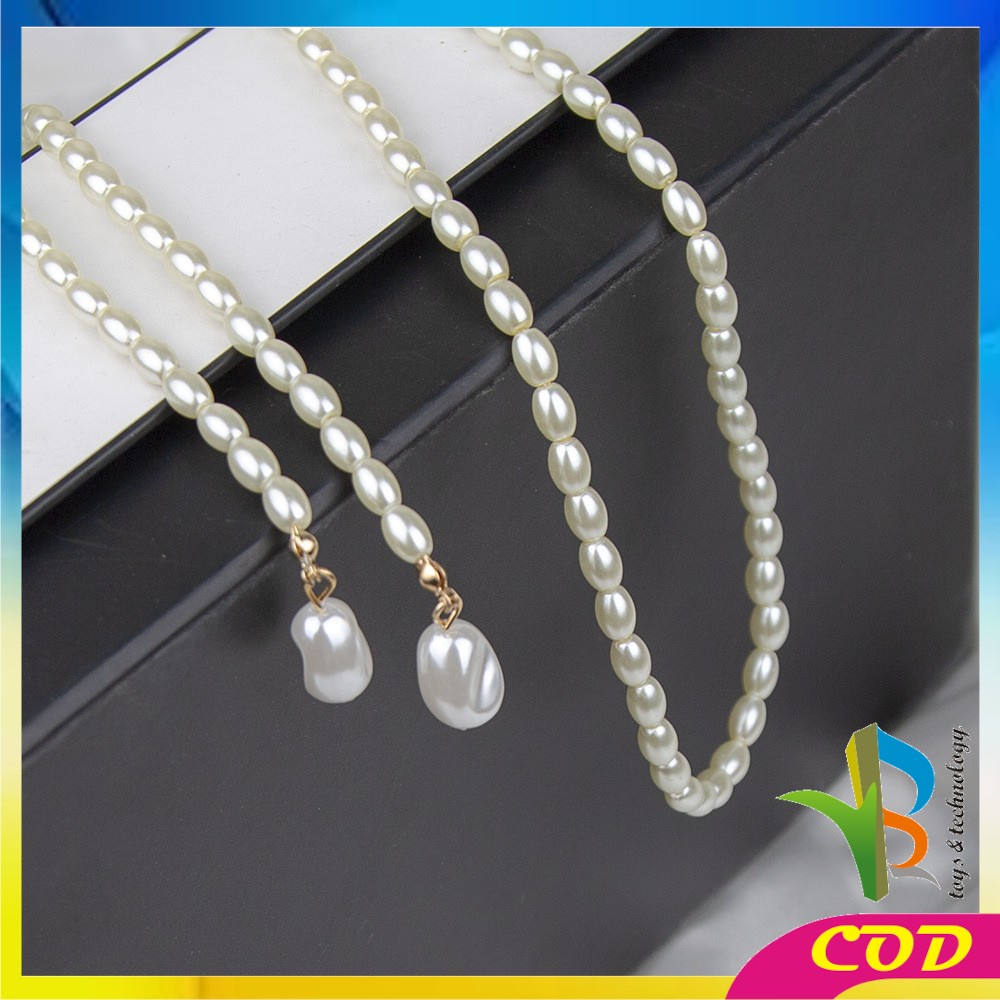 RB-K122 Kalung Wanita Infinity Love Aksesoris Fashion Cewek Korean Style Kalung Rantai Liontin / Pearl Necklace Aesthetic Women