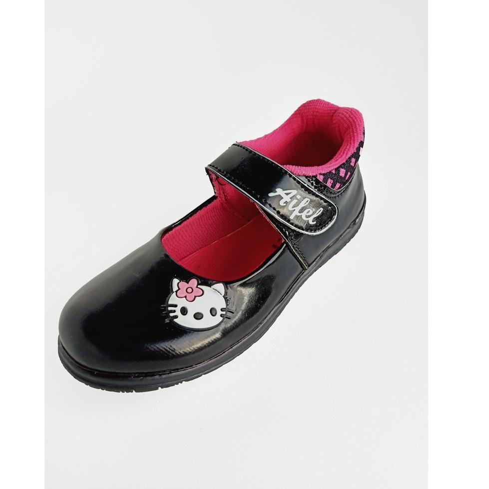 S(18✪) Sepatu Sekolah Pantofel Flat Shoes Anak Perempuan Cewek Wanita Umur 3 4 5 6 7 8 9 10 Tahun TK