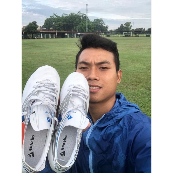 SEPATU BOLA SEVSPO KEMPO PRO FG PUTIH BIRU ORIGINAL TERBARU