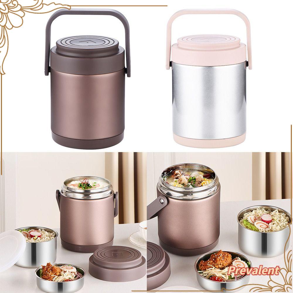 Preva Thermal Insulation Lunch Box Anti Bocor Untuk Pelajar Pekerja Kantor Dengan Handle Bento Box