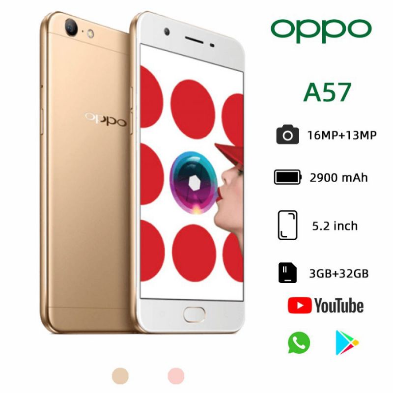 Oppo a57 ram 4/64gb {handphone baru garansi distributor 1tahun}