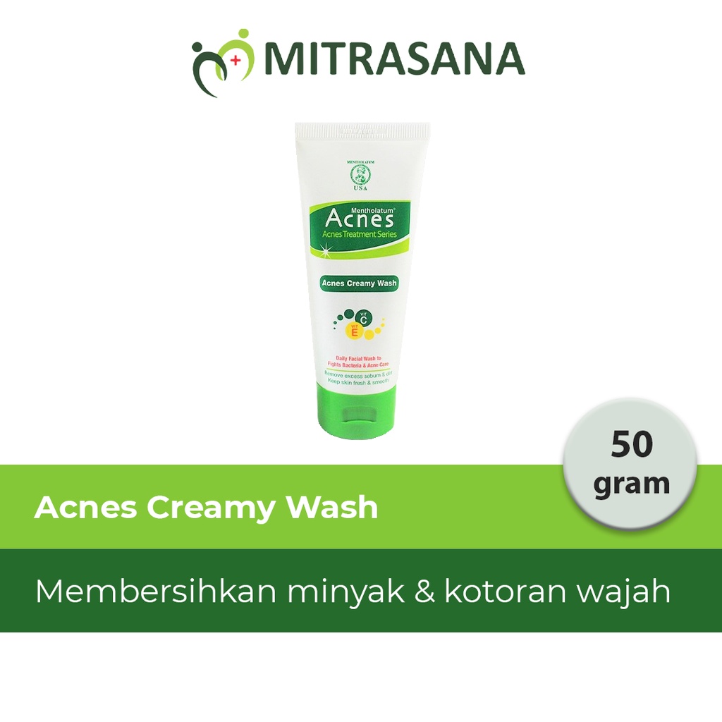 Acnes Creamy Wash 50 Gr - Pembersih Wajah