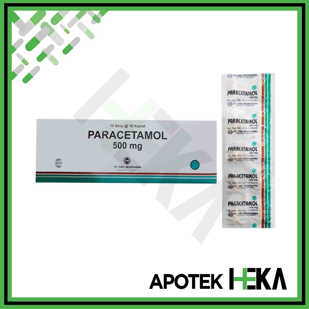 Paracetamol 500 mg First Medipharma Box isi 10x10 Tablet - Obat Demam (SEMARANG)