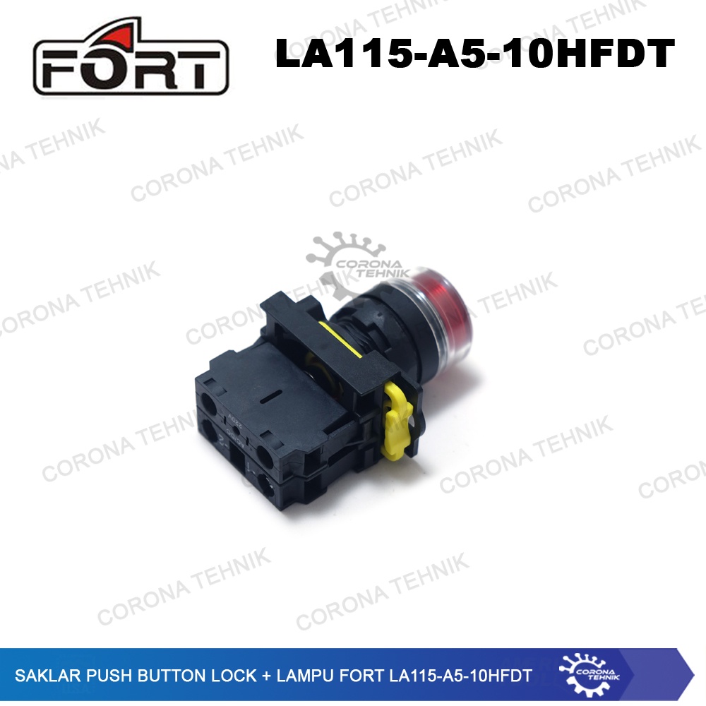 Saklar Push Button Lock +Lampu FORT LA115-A5-10HFDT