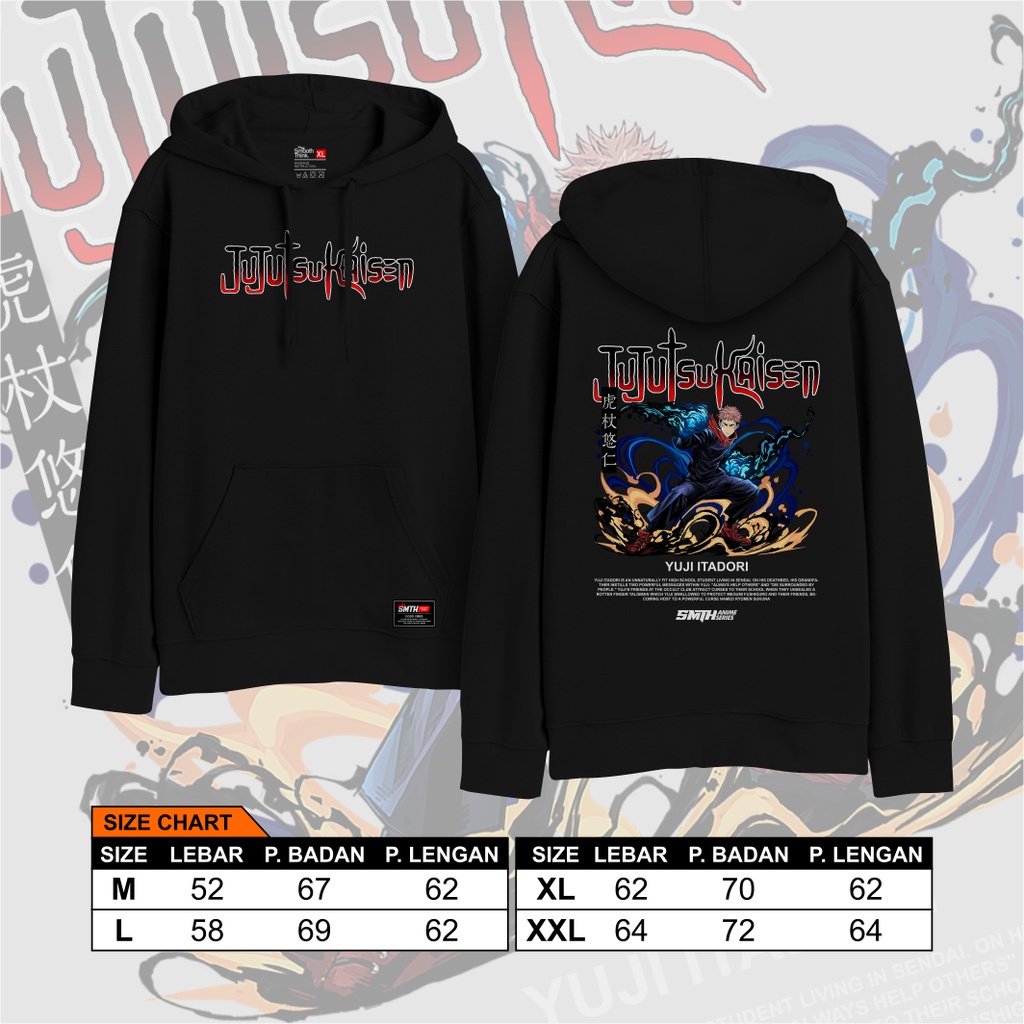 bhe nda - Hoodie Sweater Pria Anime Motif Jujutsu Kaisen