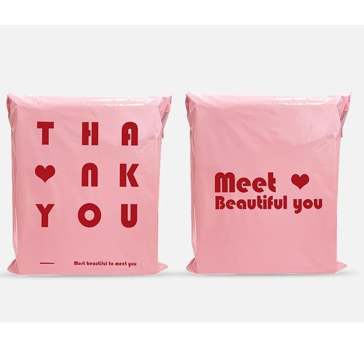 

[PRODUK SRTN8] POLYMAILER ±100PCS 35x45CM PINK DENGAN PRINTING PREMIUM GLOSSY PLASTIK POLYMAILER PINK R0V