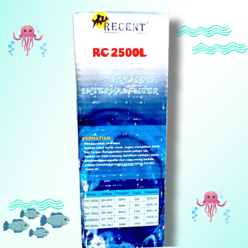 Pompa aquarium internal filter RECENT RC 2500L