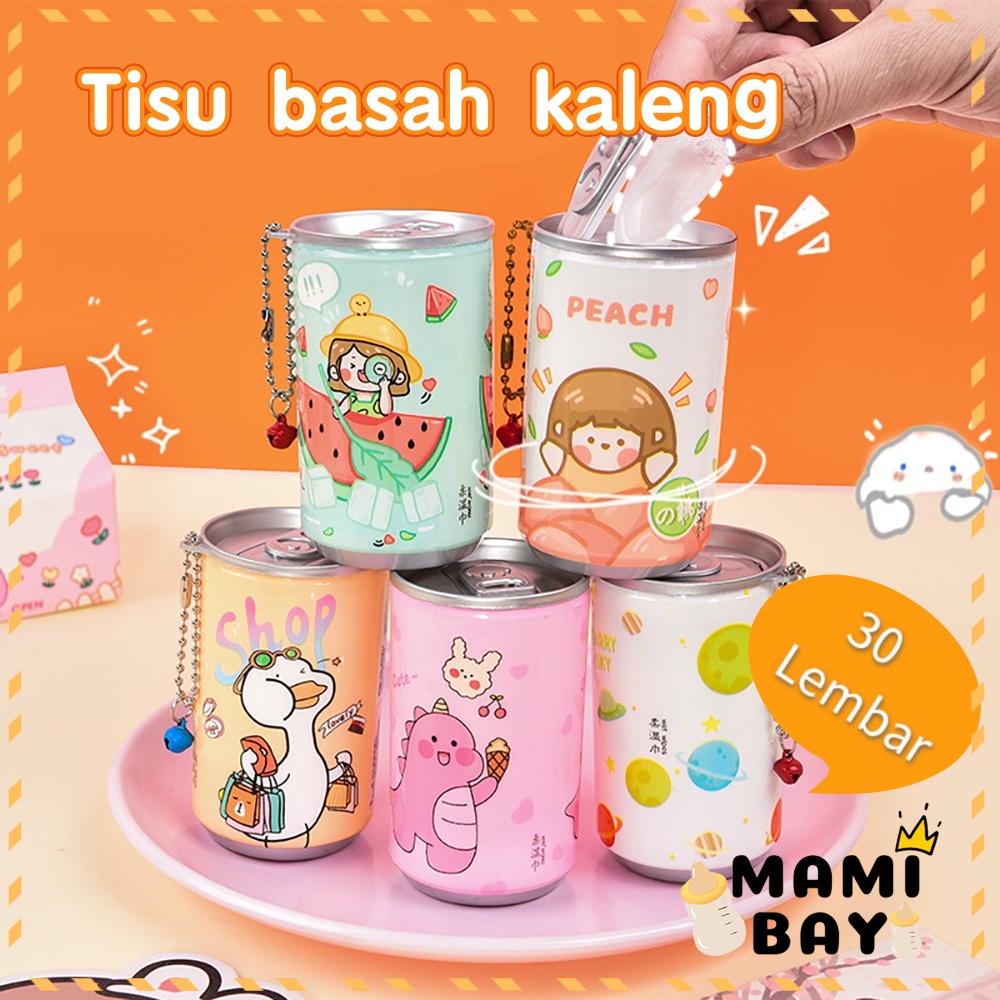 Mamibayi Tisu basah kaleng isi 30 lembar/Canned Wet Wipes Tissue Basah Portable Travel