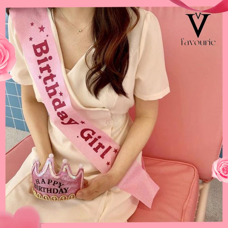 CODSelempang Sash Birthday Girl Selempang Ulang Tahun Birthday Sash Birthday Queen Princess-FA