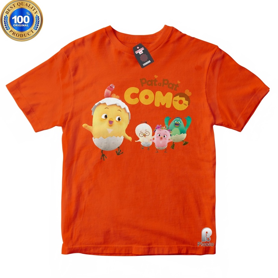 BAJU ANAK KAOS ATASAN ANAK MOTIF PAT A PAT COMO UNISEX Bahan COTTUN (FREE NAMA)