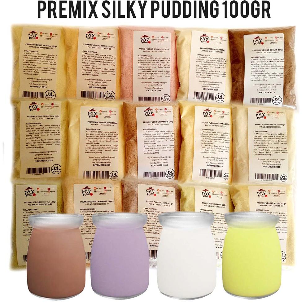 

↑ PREMIX SILKY PUDDING 100GR - BUBUK SOFT PUDDING - PUDDING SEDOT - PUDING SUTRA - PUDOT - PUYO LEMBUT ㅐ