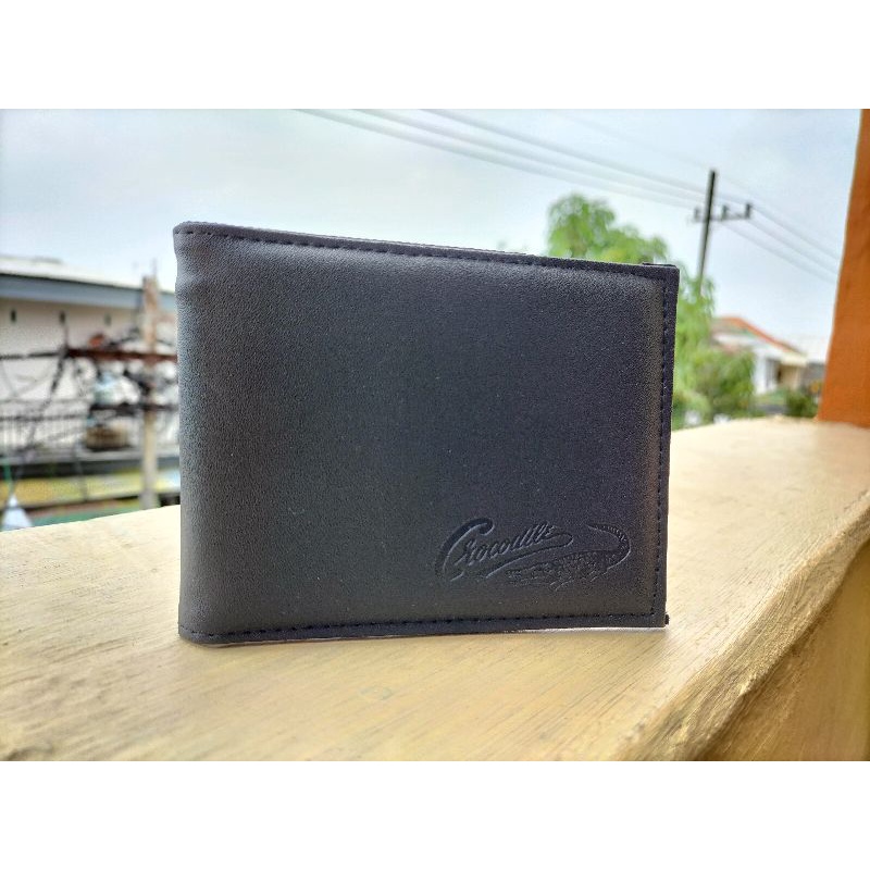 Dompet Crocodile Lipat Hitam Kulit Keren Kado Hadiah Pria Cowok Termurah Wallet