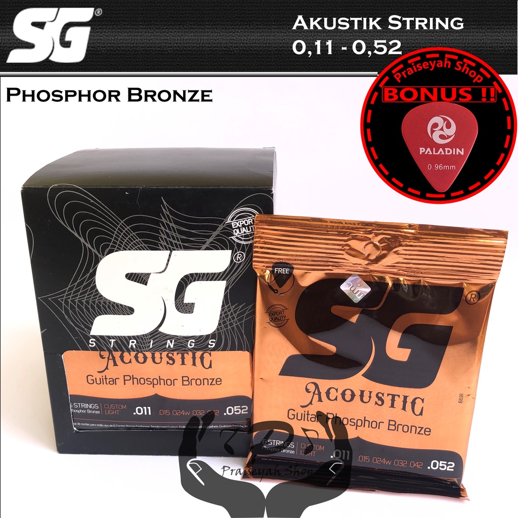 Senar Gitar Akustik String 010 SG Original Phosphor Bronze 011