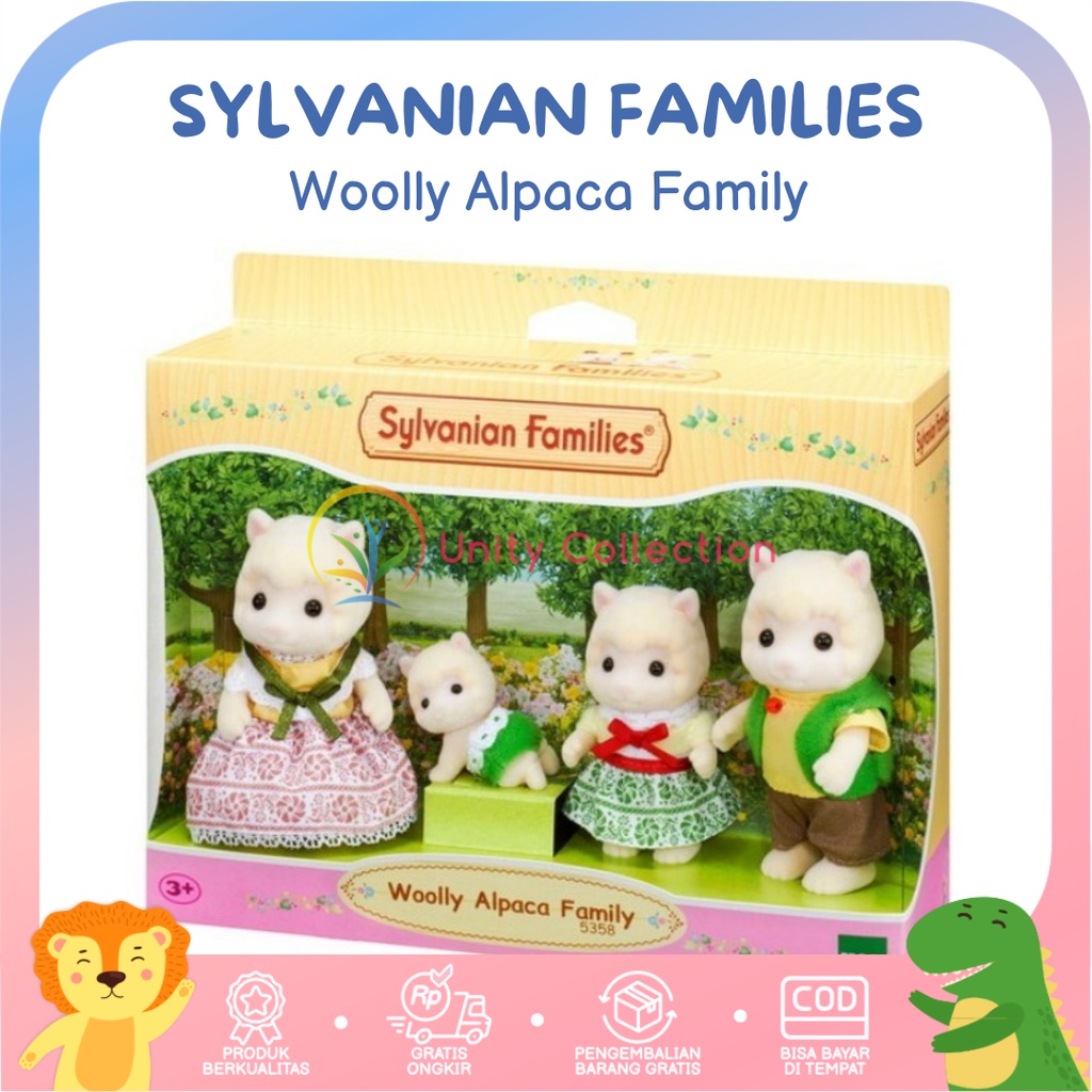 Sylvanian Families Woolly Alpaca Family Mainan Koleksi