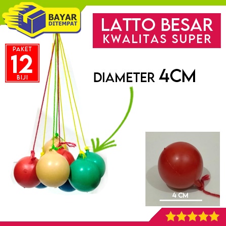 [Paket 12] Mainan Latto Lato BESAR JUMBO 4CM Etek Etek Nok Nok Tek Tek Tok Tik Viral Jadul Kwalitas 