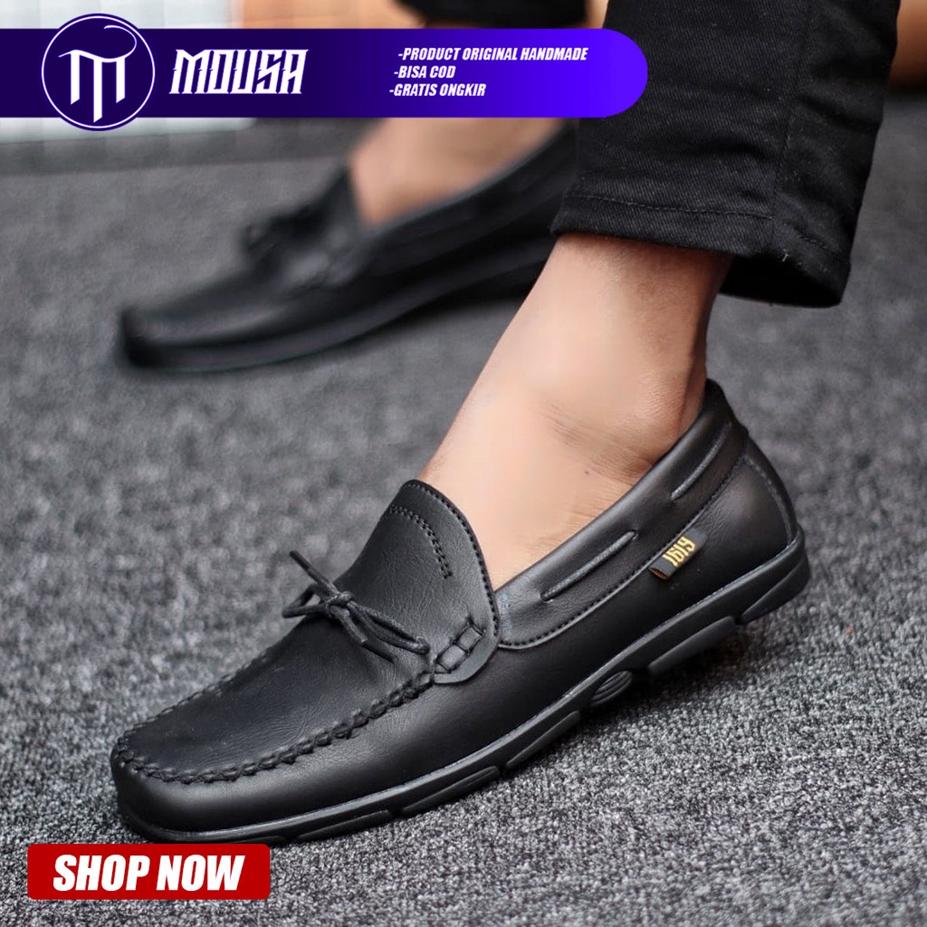 Sepatu Formal Pria Pantofel Kulit PU Kerja Kantor Mousa Lofaga