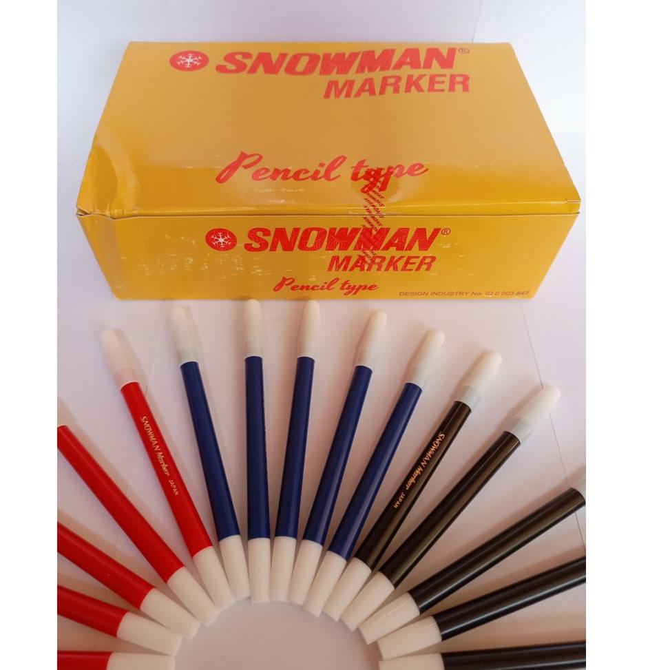 

ヾ ( 100 Gram ) SELUSIN 12 PCS Color marker / Spidol Lepas Snowman Warna Kecil ➷