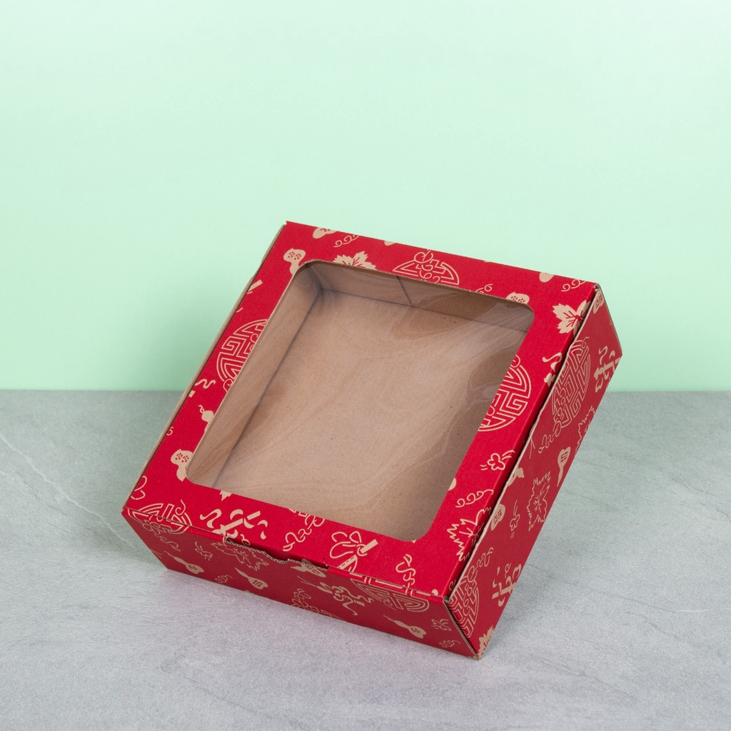 

(10 Pcs) Kardus Kotak Pudding Box Kemasan Kue Cake Dus Hampers Packaging Ukuran 22 X 22 X 7 Cm