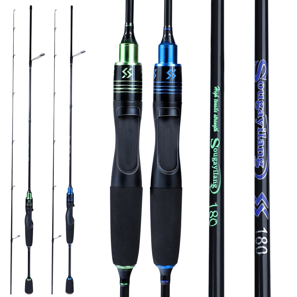 Casting / Pancing Pemintal  Carbon Rod EVA Handle UL 2 Bagian 1.8/2.1M untuk Tong ikan air tawar