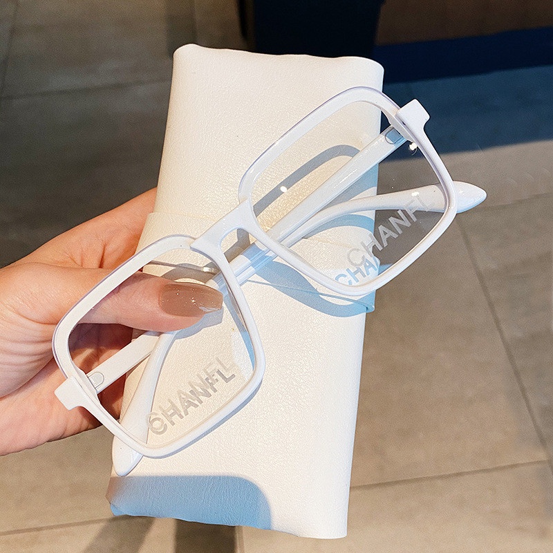 Fashion Half Frame Sunglasses Kacamata Huruf Persegi Untuk Wanita Pria