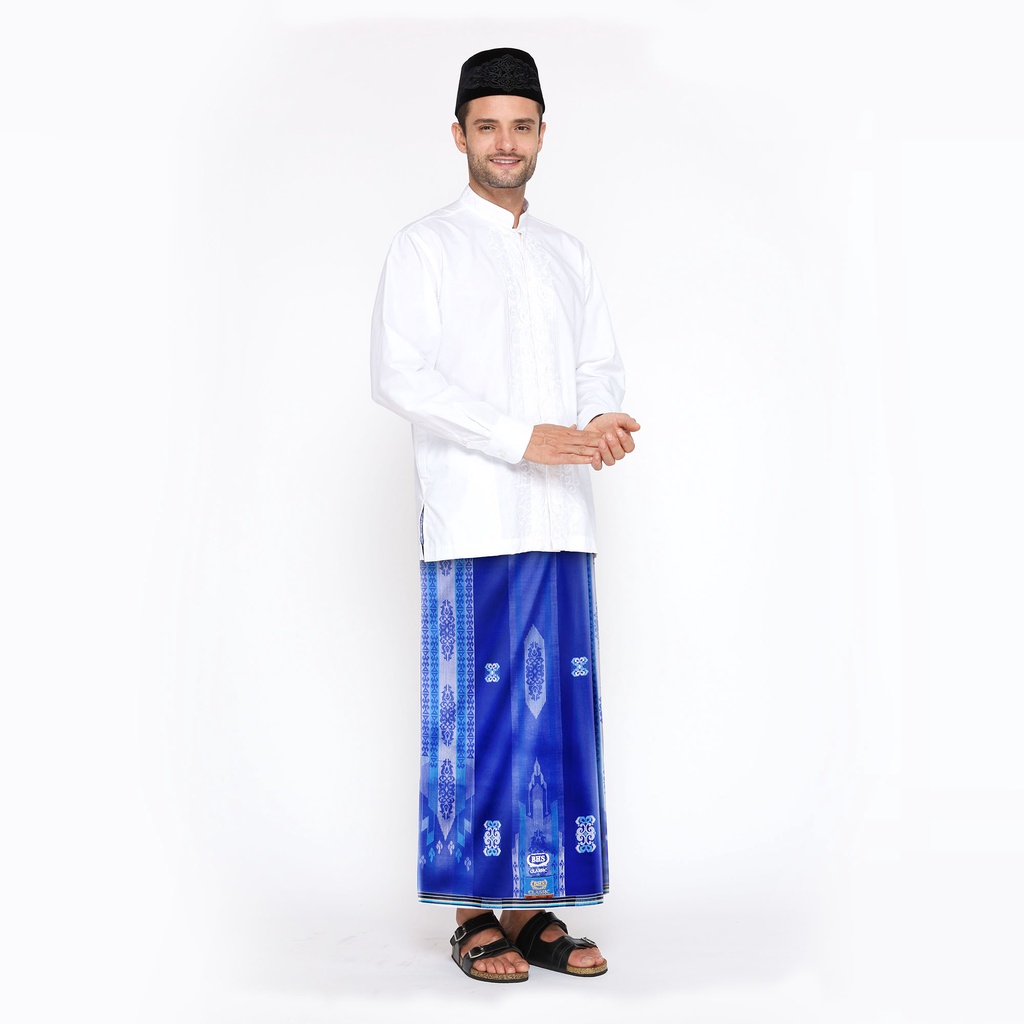 Sarung BHS Classic Gold Motif JGN Biru