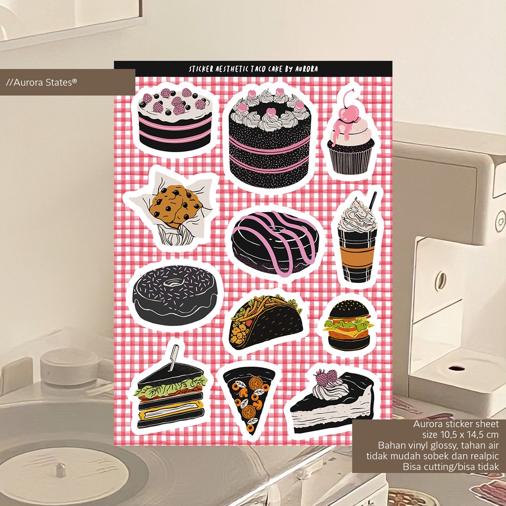 

Sticker Cake Cookies Aesthetic Stiker Junkfood Sticker Jurnal Sticker Case hp/laptop