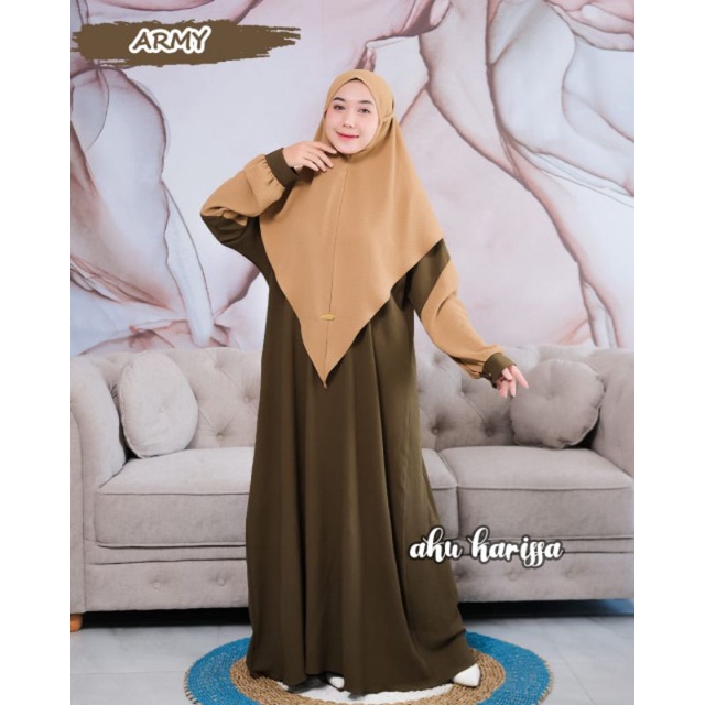 [SALE] SET SYARI REVIANI SERIES ori AKU KARISSA / GAMIS DRESS ABAYA CRINGKEL CRINGKLE CRINCLE SET HI