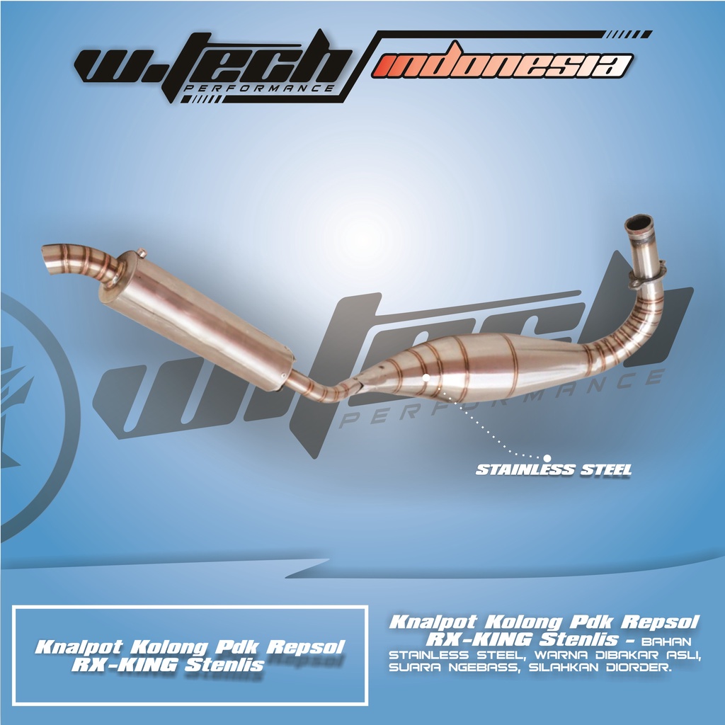 knalpot kolong pdk repsol RX-KING Stenlis WTECH