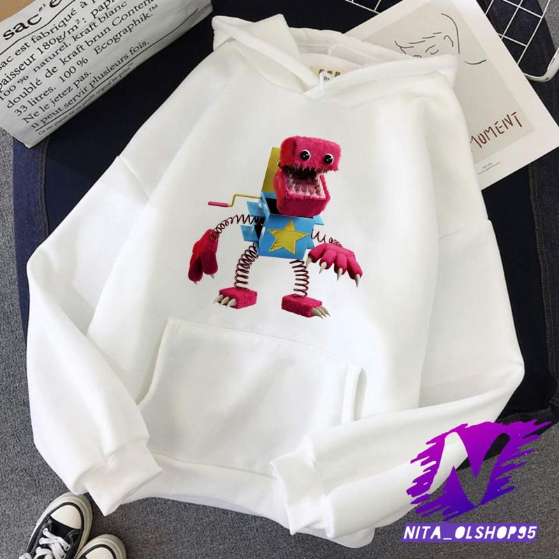 hoodie boxy boo sweater hoodie anak monster poppy playtime boxyboo