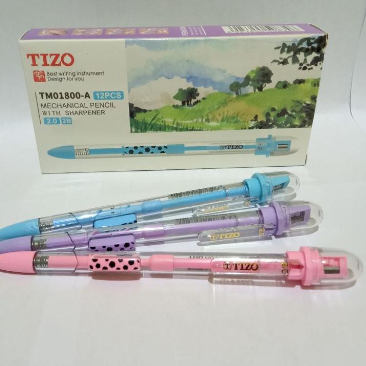 

☐ SELUSIN ( 12 PCS ) Pensil Mekanik Tizo 2.0 mm Mekanik Pensil Tizo 2.0mm ,,,,,