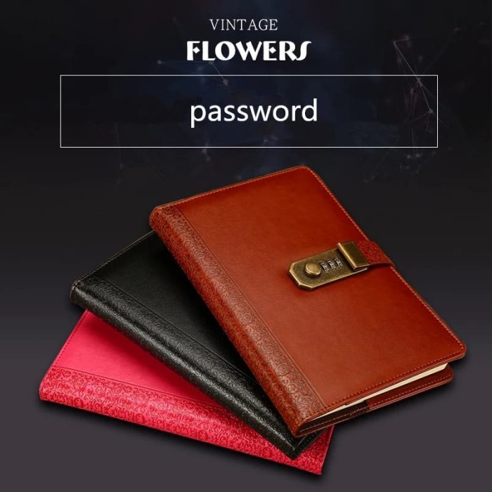 

Pad Retro Password With Lock Journal A5