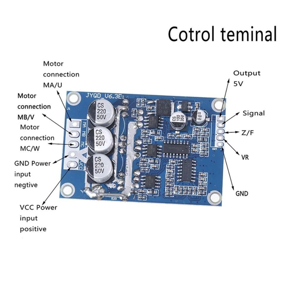 Modul Kontroler AUGUSTINA DC Current Hall Driver Modul Driver DC 12V-36V Brushless Motor Controller