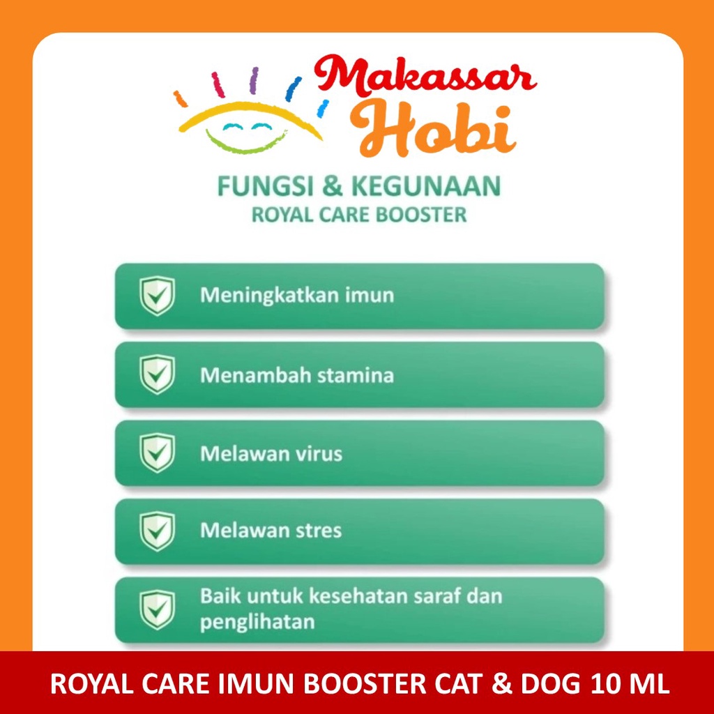 Royal Care Booster Imun Daya Tahan Tubuh Vitamin Kucing Anjing 10 ml