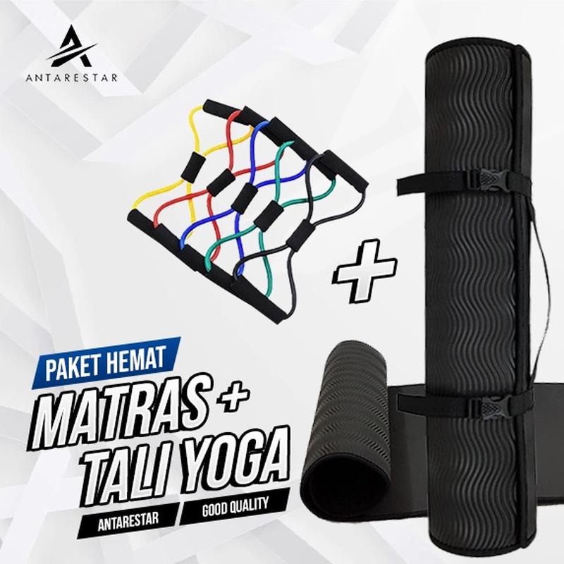 Paket Alat Olahraga Terbaru 2022 2023 Yoga Gym Matras Hemat Murah Promo 1 Set Pria Wanita Waterproof Empuk Tebal Komplit Paket Hemat Alat Fitness Matras Yoga Dengan Tali Yoga Elastis