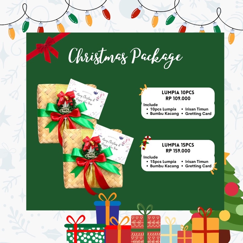 

Hampers Christmas 2022 Lumpia Jadoel Jakarta - Isi Bengkoang, ebi , tahu - Makanan Ringan cocok untuk acara kantor arisan