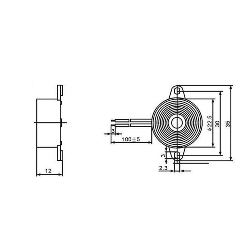 Agustina Bel Elektronik SFM-20B Suara Terus Menerus 3-24V Piezo DC3-24V Untuk Mobil Van Suara Beeper