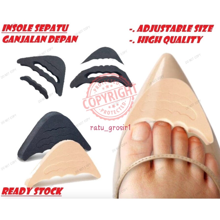 Bantalan Ganjelan Sepatu Insole Depan Ganjalan Sepatu Kebesaran