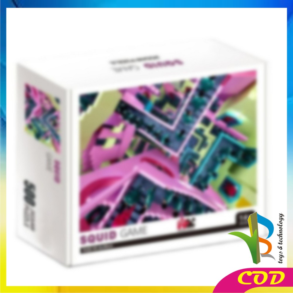 RB-M220 Jigsaw Puzzle Squid Game ISI 500PCS Dekorasi Ruangan Mainan Puzzle Edukasi Anak Susun Gambar Squid Game Card