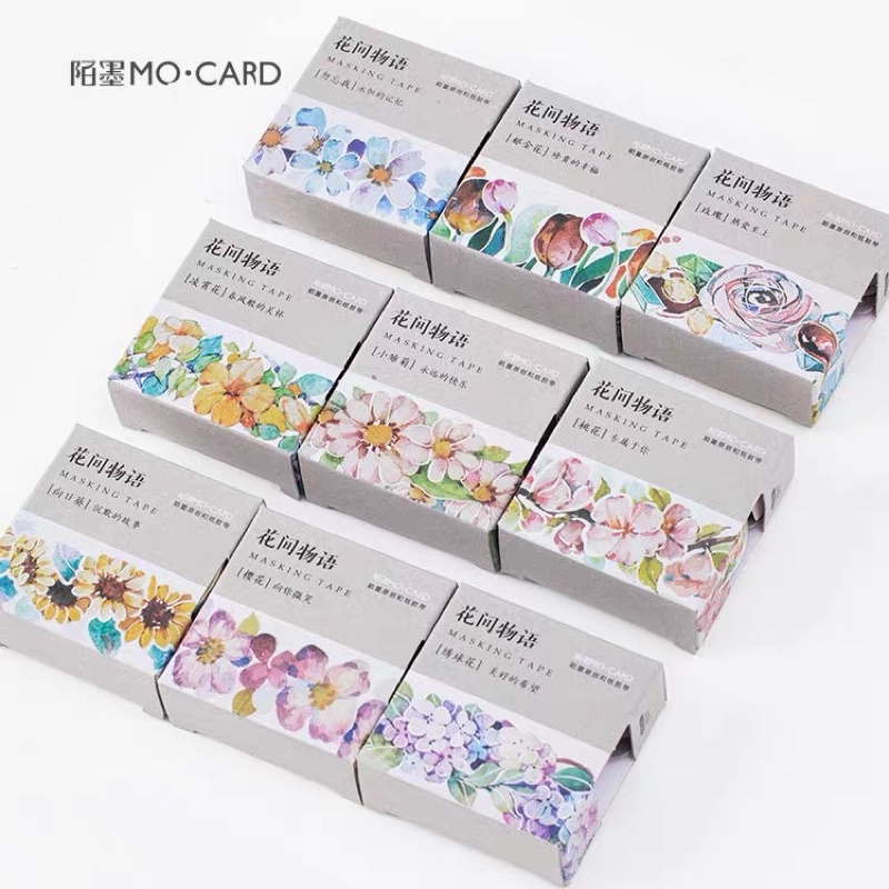 

Washi tape selotip rangkaian bunga pastel 15 mm 7 m