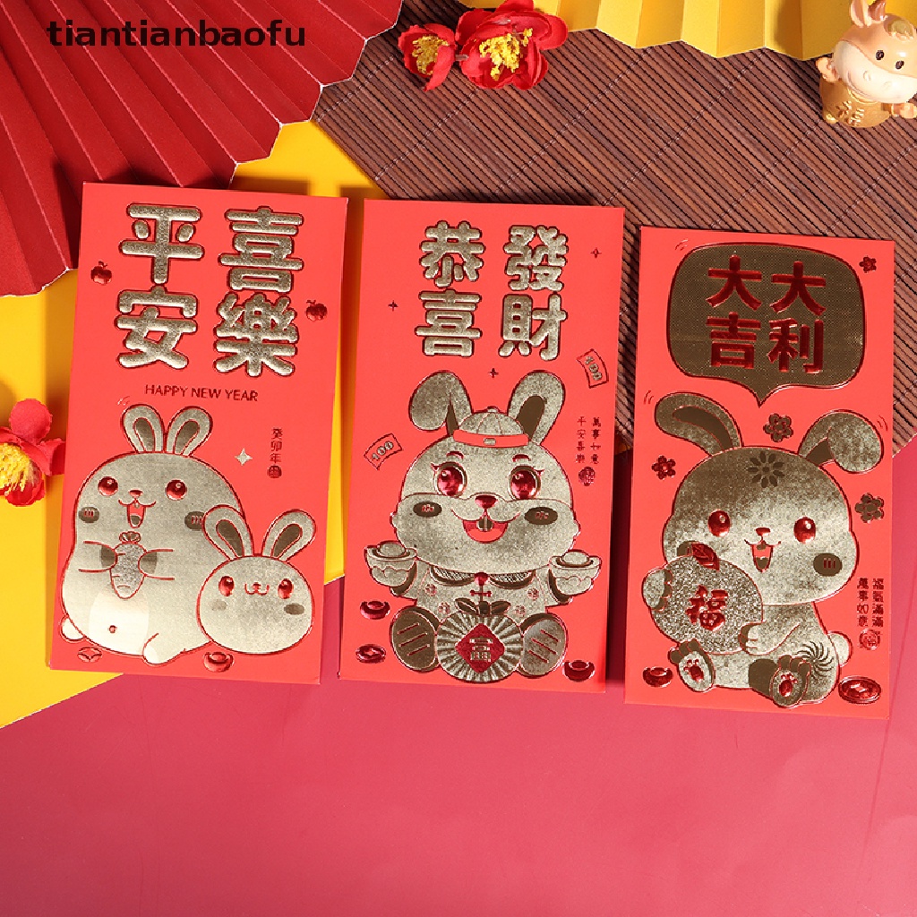 [tiantianbaofu] 2023tahun Kelinci Tahun Baru Amplop Merah Festival Musim Semi Imlek Hongbao Butik
