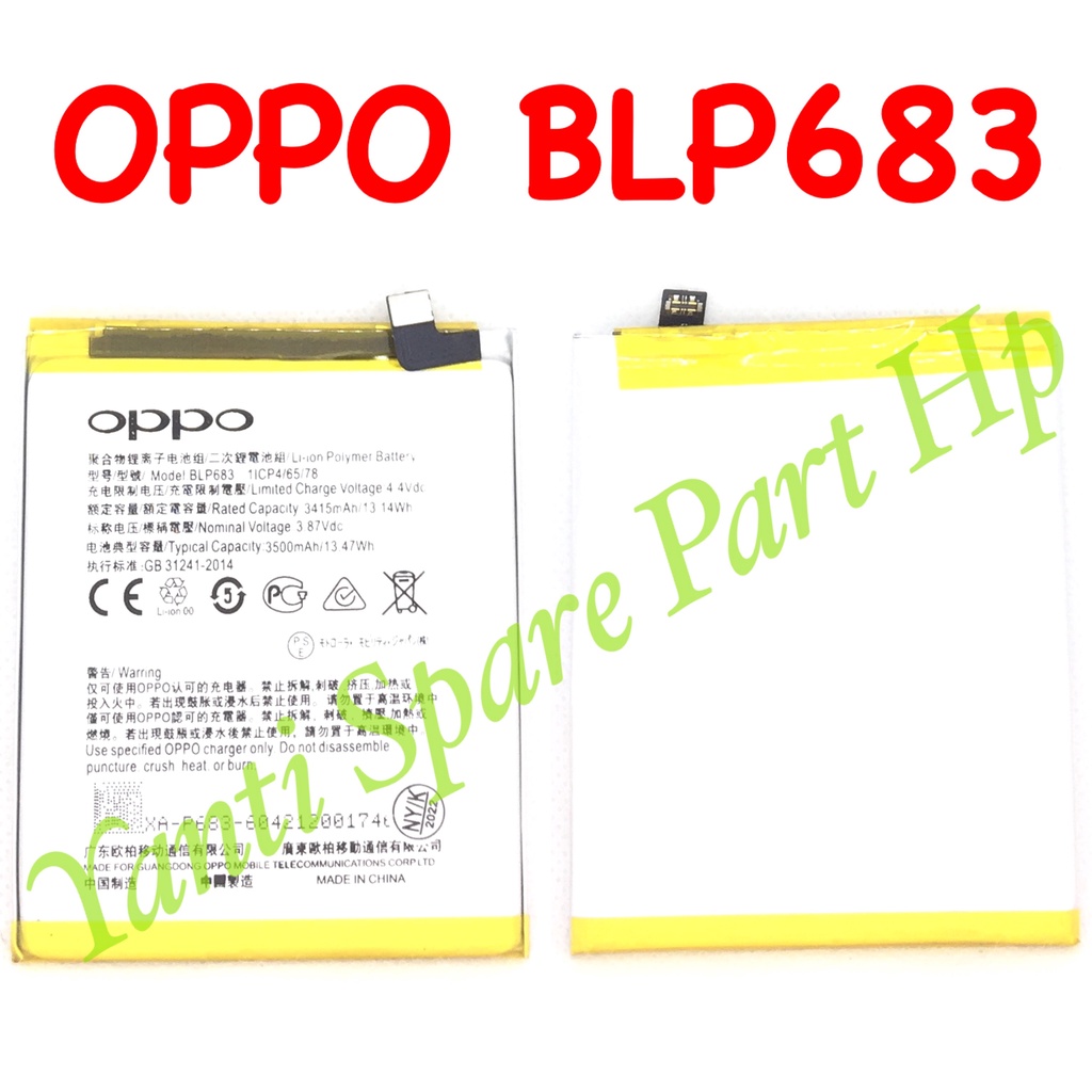 Baterai Oppo F9 A79 A7x Realme 2 2Pro BLP683 Original New