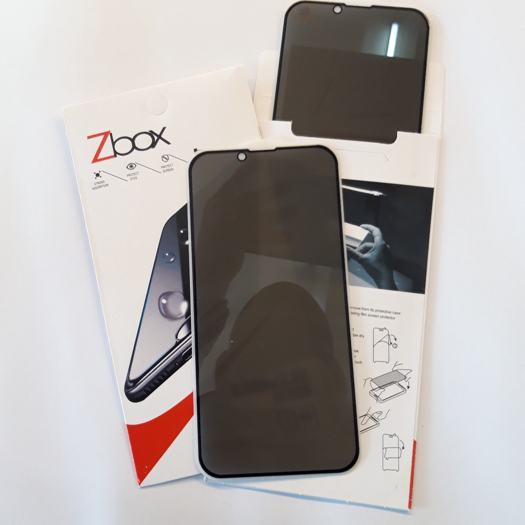 ZBOX Tempered Glass Anti Spy Full Screen IPhone 6+ X XR XS MAX 11 PRO MAX 13 14 PRO 100% kacaca Tempered