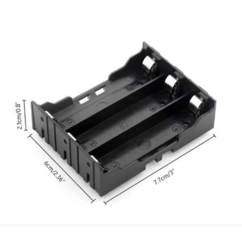 case baterai battery 18650 kotak boxcasing 3x tempat baterai isi 3 casing